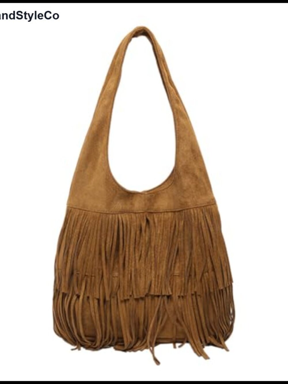 Vintage Fringe Hobo Bag Suede Handbag Tassel Shoulder Bag Women Boho Tote